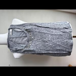 Abercrombie Kids Gray Tank Top with Decorative Beading size Medium